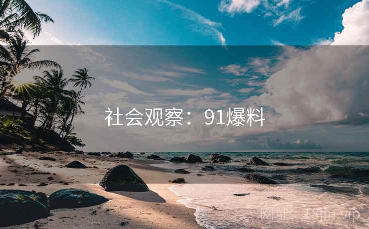 社会观察：91爆料  第2张