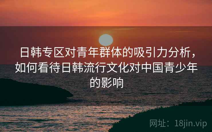 日韩专区对青年群体的吸引力分析，如何看待日韩流行文化对中国青少年的影响