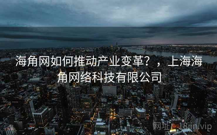 海角网如何推动产业变革？，上海海角网络科技有限公司  第2张