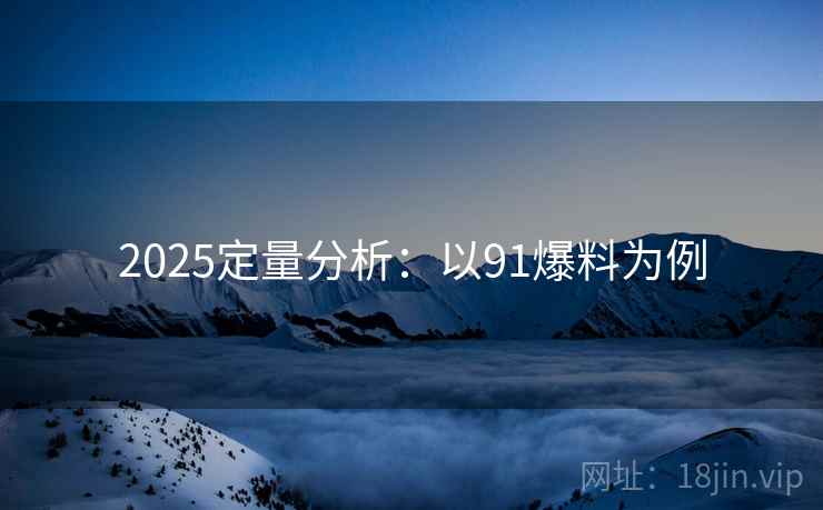 2025定量分析：以91爆料为例