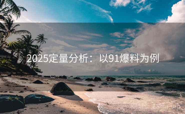 2025定量分析：以91爆料为例